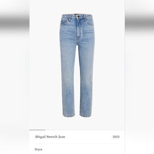 KHAITE Abigail Straight Jeans In Bryce Stretch